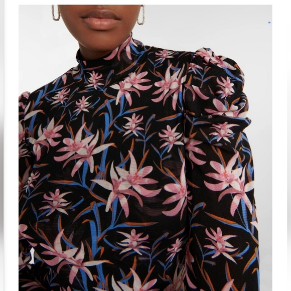 Diane von Furstenberg Remy high-neck floral top Medium - Picture 5 of 10